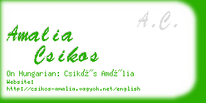 amalia csikos business card